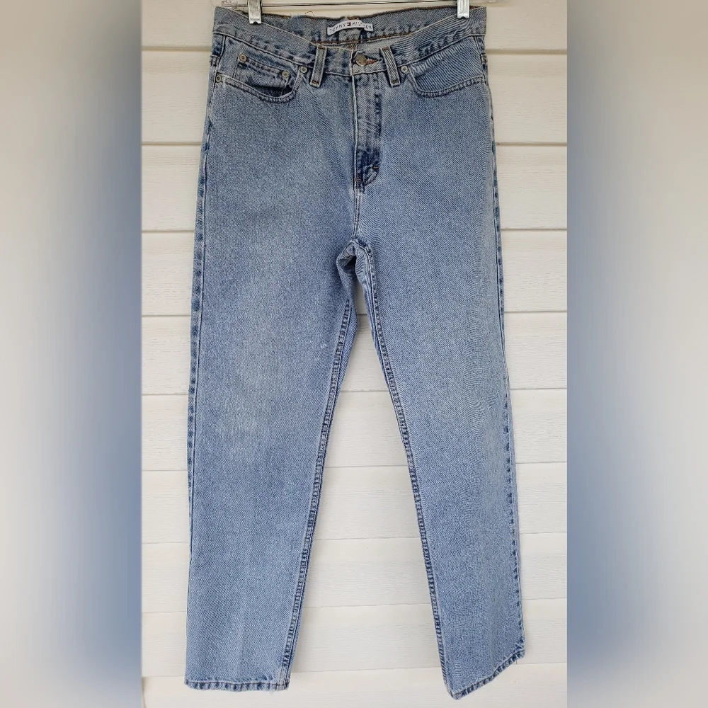 Y2K Tommy Hilfiger Light Blue Straight Leg Jeans!!! - Picture 4 of 12
